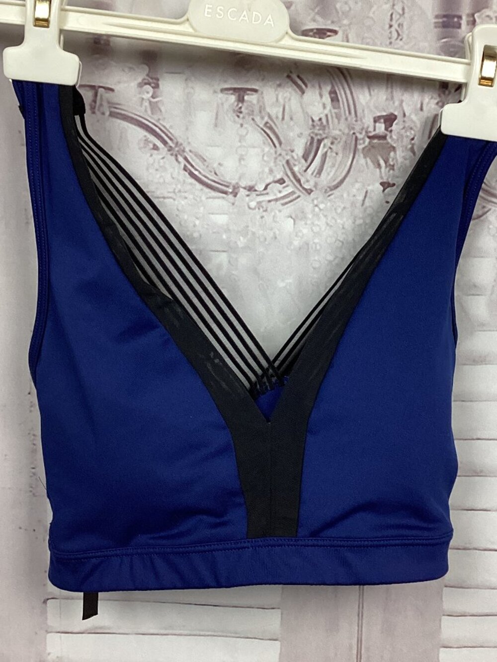 Victoria's Secret Sport Blue Sports Bra Bralette Crossover Straps M